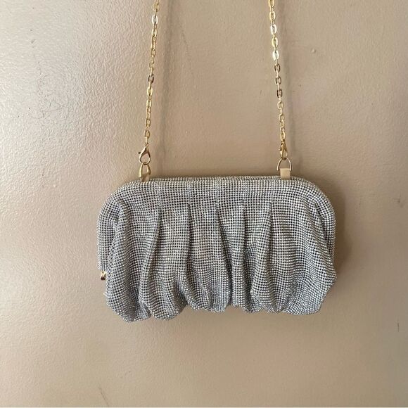 8 Other Reasons Rhinestone Clutch Silver shoulder evening bag purse Revolve - Picture 16 of 16